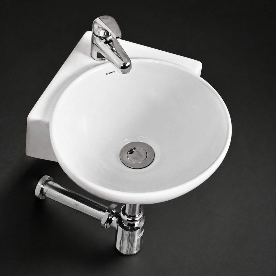 Corner 14 Wall Hung Basin Wash Basin - My Home Studio